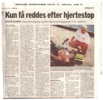 Kun f� reddes efter hjertestop