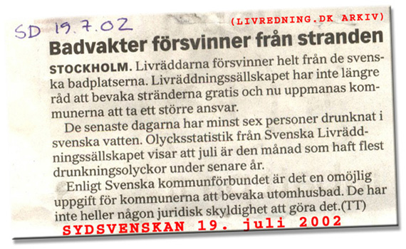 Badvakter f�rsvinner fr�n stranden